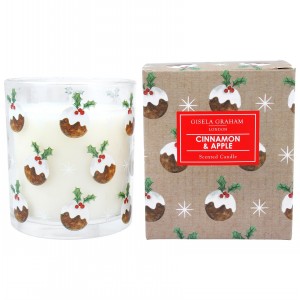 Christmas Puddings Boxed Candle Pot  Lge
